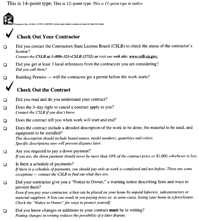 Image 1 within § 872.1. Checklist for Homeowners.