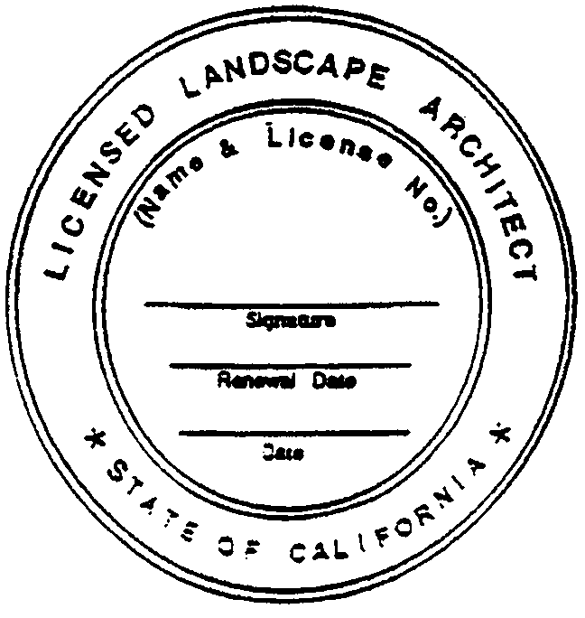 California Code Of Regulations, Landscape Architect Stamp