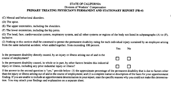 Image 4 within § 9785.4. Form PR-4 “Primary Treating Physician's Permanent and Stationary Report.”
