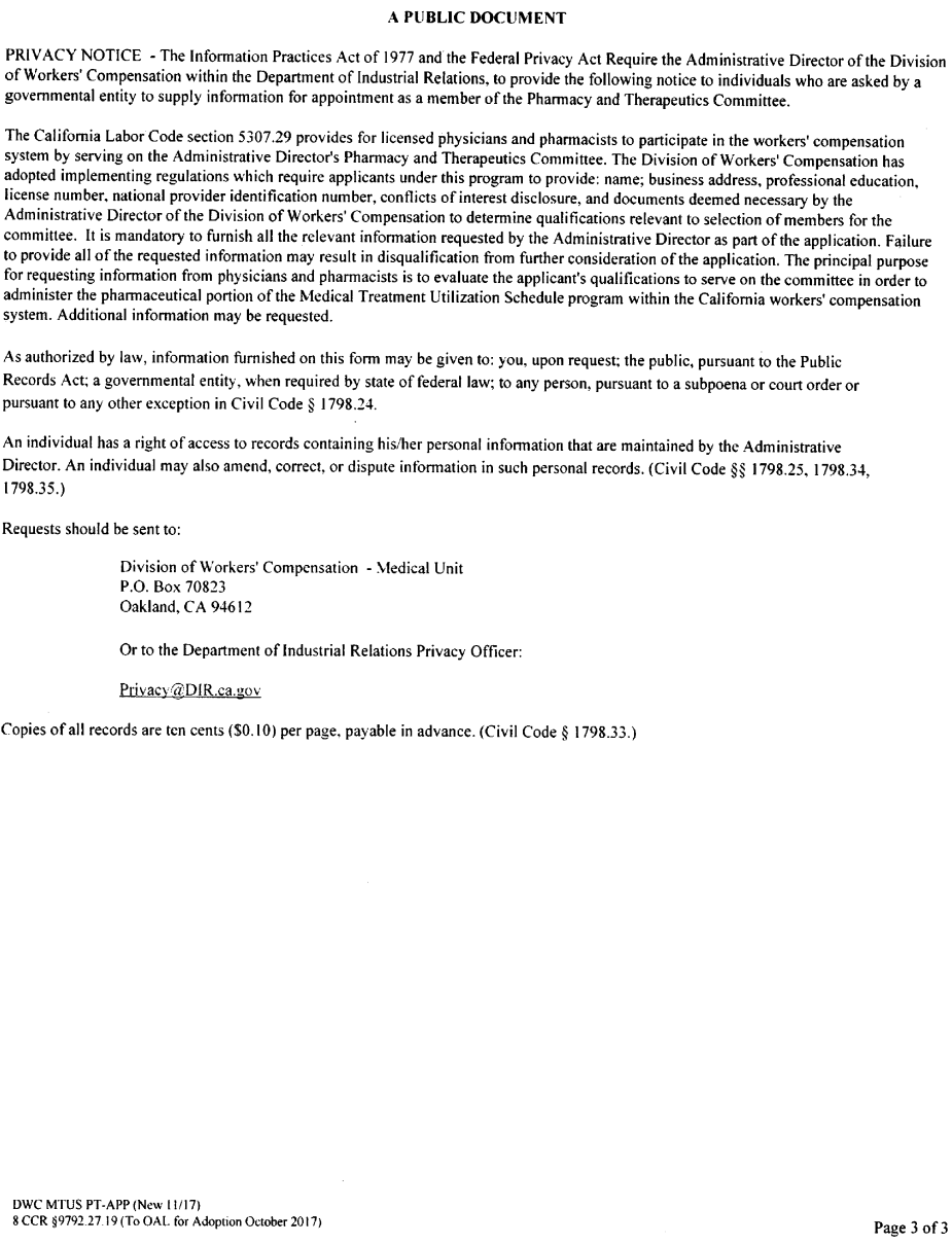 Image 3 within § 9792.27.19. Pharmacy and Therapeutics Committee - Application for Appointment to Committee Form.
