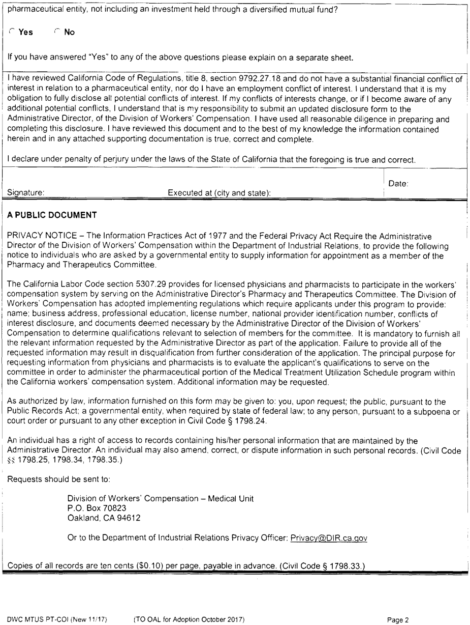 Image 2 within § 9792.27.21. Pharmacy and Therapeutics Committee -- Conflict of Interest Disclosure Form.