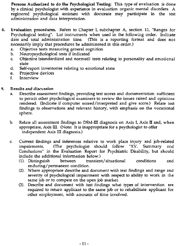 Image 10 within § 43. Method of Evaluation of Psychiatric Disability.