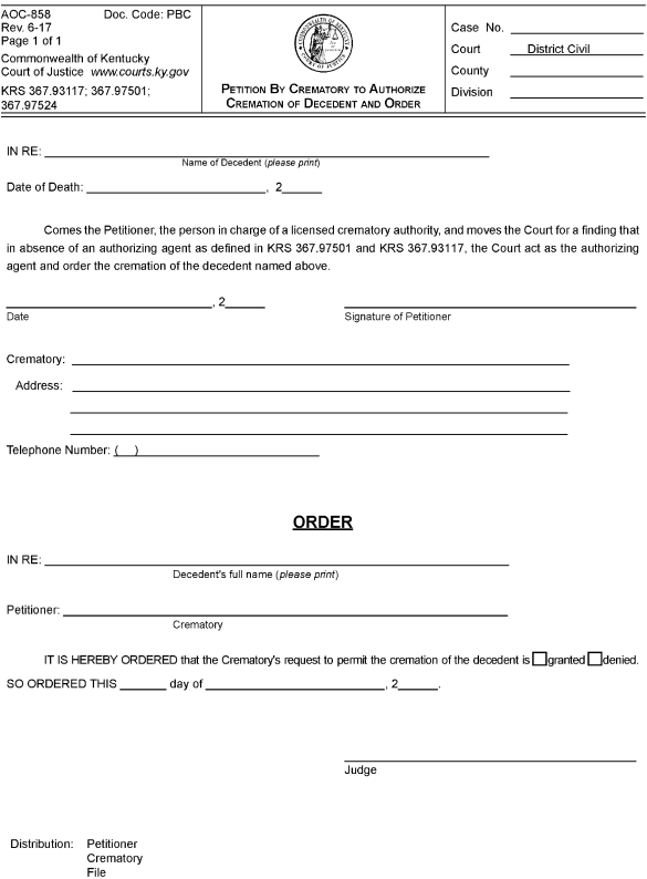 Image 1 within AOC-858 Petition by Crematory to Authorize Cremation of Decedent and Order
